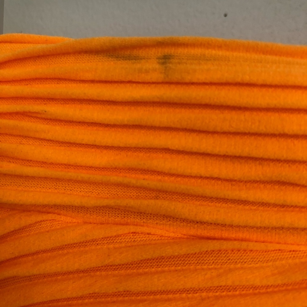 NWT Topshop neon orange mini skater skirt 6 - Picture 5 of 7